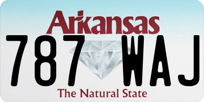 AR license plate 787WAJ