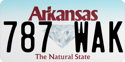 AR license plate 787WAK