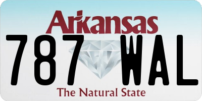 AR license plate 787WAL
