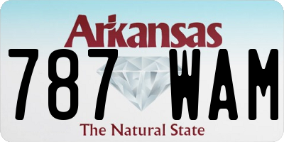 AR license plate 787WAM