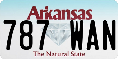 AR license plate 787WAN