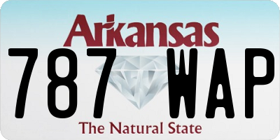 AR license plate 787WAP