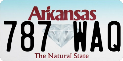 AR license plate 787WAQ