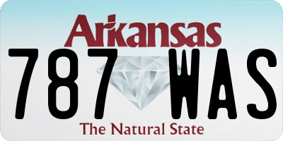 AR license plate 787WAS