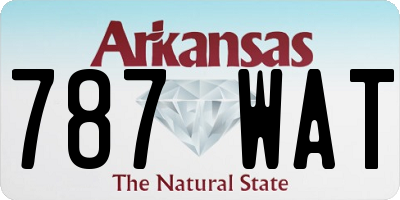 AR license plate 787WAT