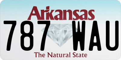 AR license plate 787WAU