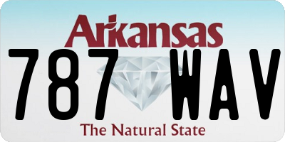 AR license plate 787WAV