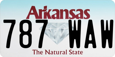 AR license plate 787WAW