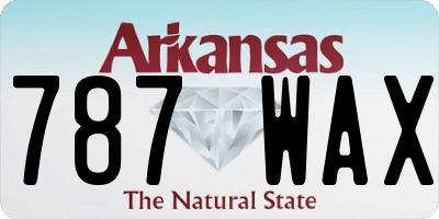AR license plate 787WAX