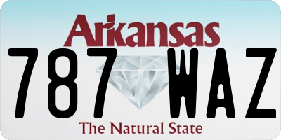 AR license plate 787WAZ