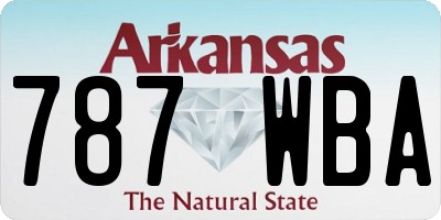 AR license plate 787WBA