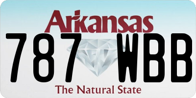 AR license plate 787WBB