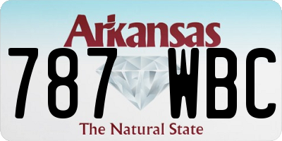 AR license plate 787WBC