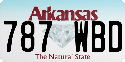 AR license plate 787WBD