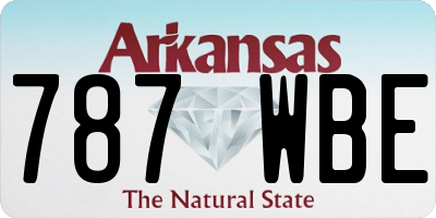 AR license plate 787WBE