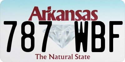 AR license plate 787WBF