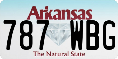 AR license plate 787WBG