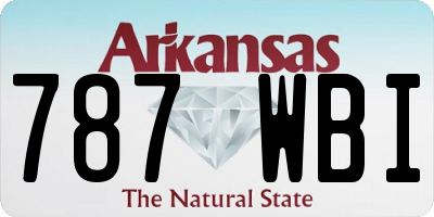 AR license plate 787WBI