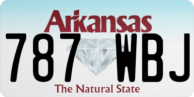 AR license plate 787WBJ