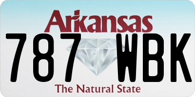 AR license plate 787WBK