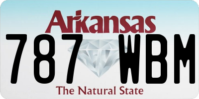 AR license plate 787WBM