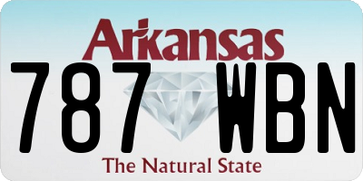 AR license plate 787WBN
