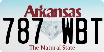 AR license plate 787WBT