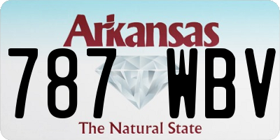 AR license plate 787WBV