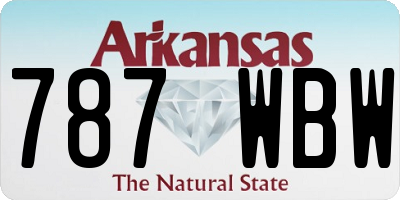 AR license plate 787WBW