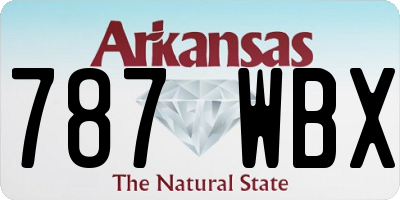 AR license plate 787WBX