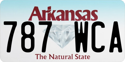 AR license plate 787WCA
