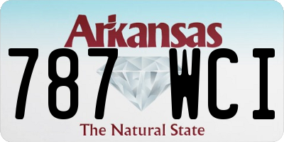 AR license plate 787WCI