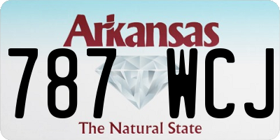 AR license plate 787WCJ