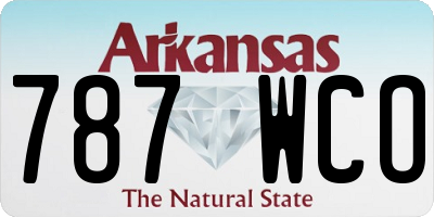 AR license plate 787WCO