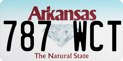 AR license plate 787WCT