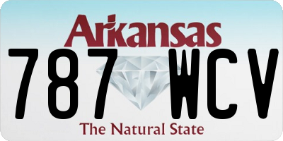 AR license plate 787WCV