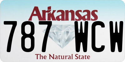AR license plate 787WCW