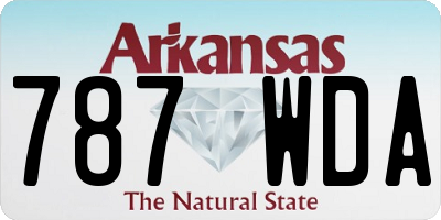 AR license plate 787WDA