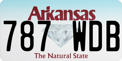 AR license plate 787WDB