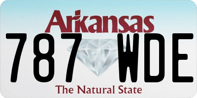 AR license plate 787WDE