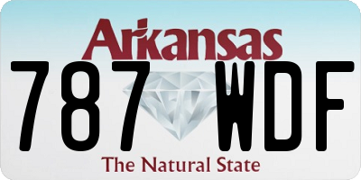 AR license plate 787WDF