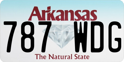 AR license plate 787WDG