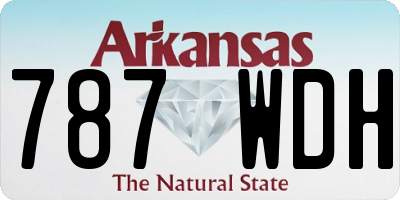 AR license plate 787WDH
