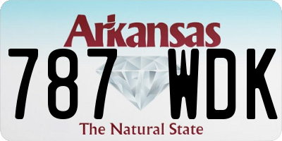 AR license plate 787WDK
