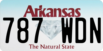 AR license plate 787WDN