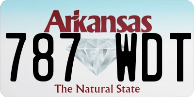 AR license plate 787WDT