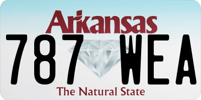 AR license plate 787WEA