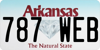 AR license plate 787WEB