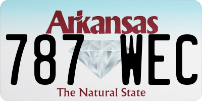 AR license plate 787WEC