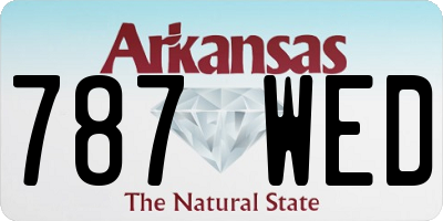 AR license plate 787WED